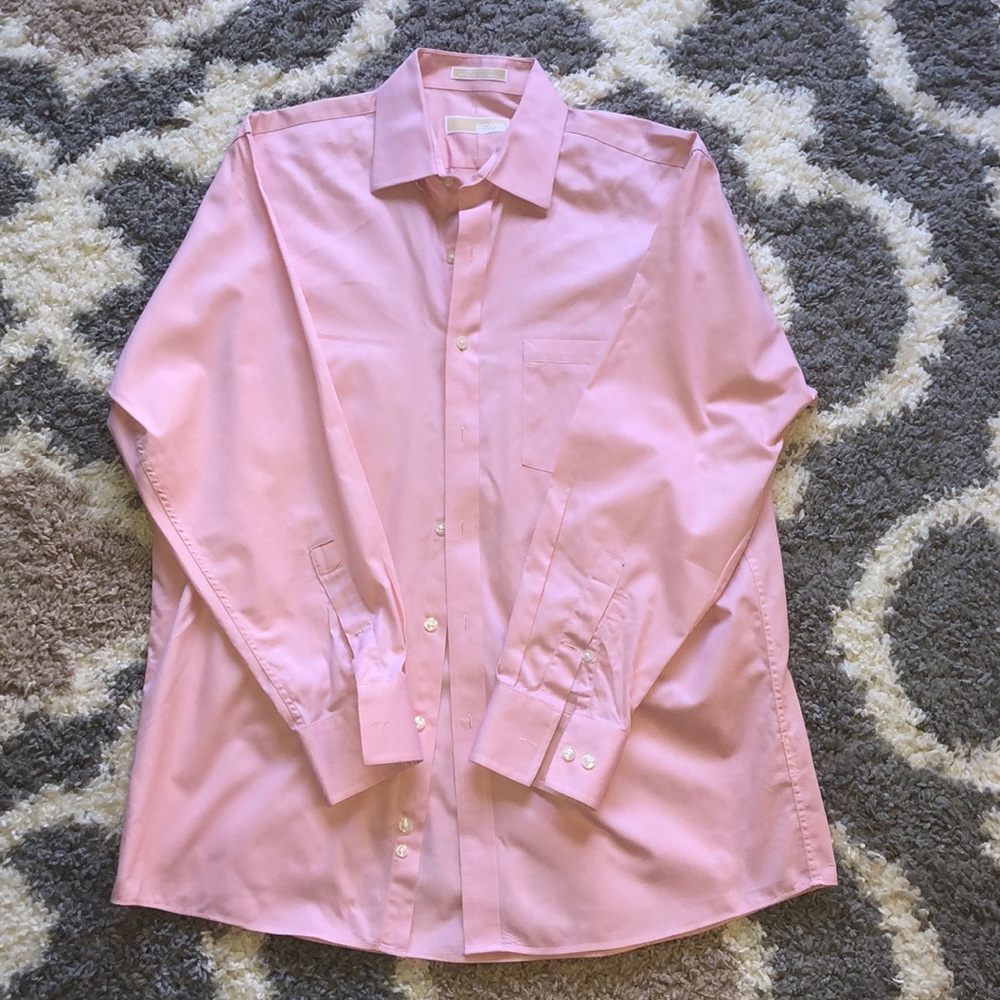 Michael Kors salmon color button down dress shirt